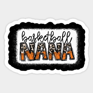 Basketball Nana Leopard Shirt Basketball Nana Sticker